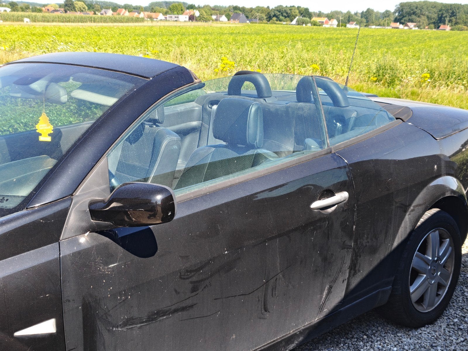 Renault carmann cabrio met  goed  dak lage km ruil, Auto's, Zwart, Cabriolet, 1600 cc, Leder