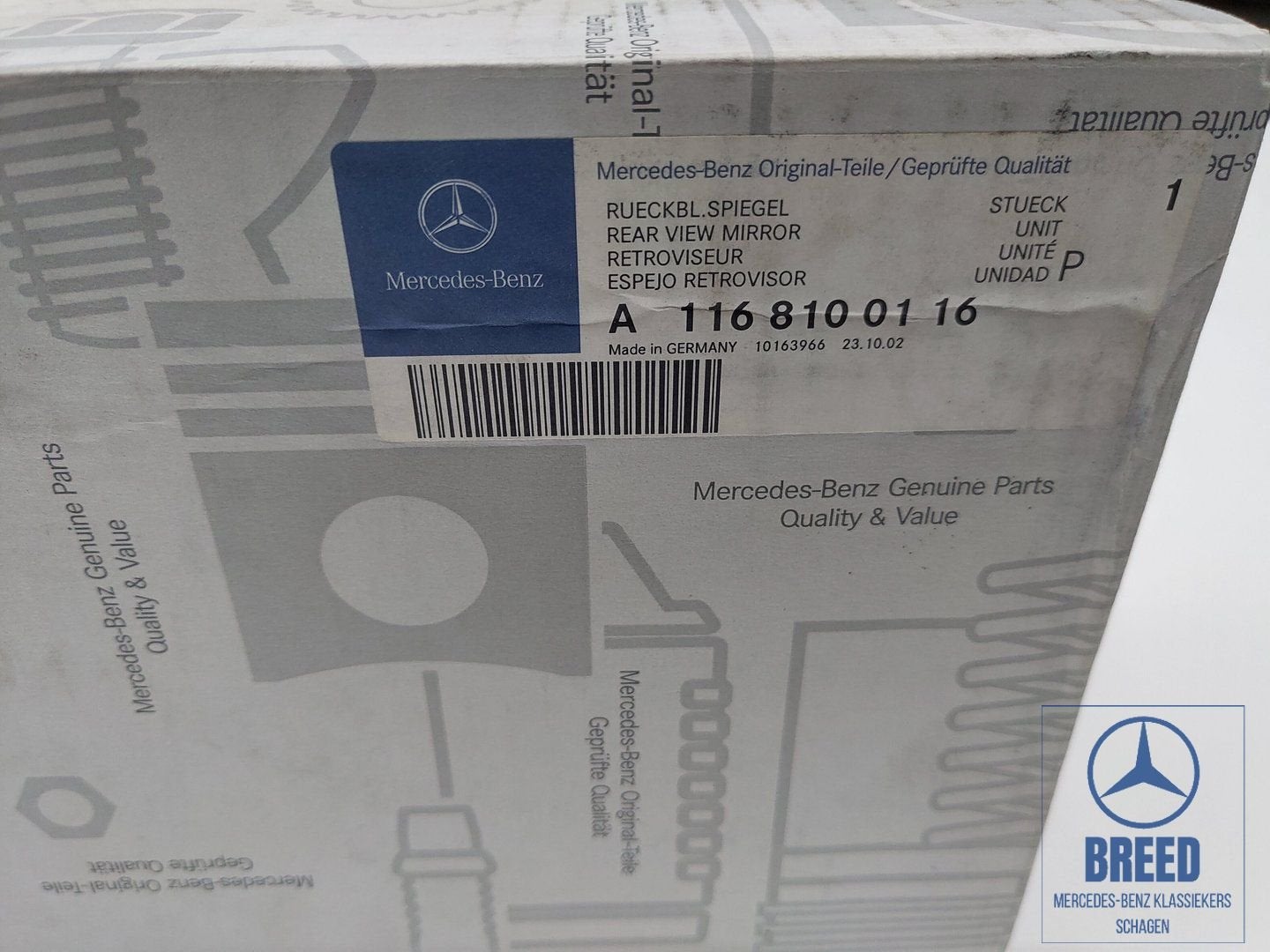 NOS buitenspiegel links voor Mercedes-Benz W116 S-Klasse, -, Nieuw, Ophalen of Verzenden, -