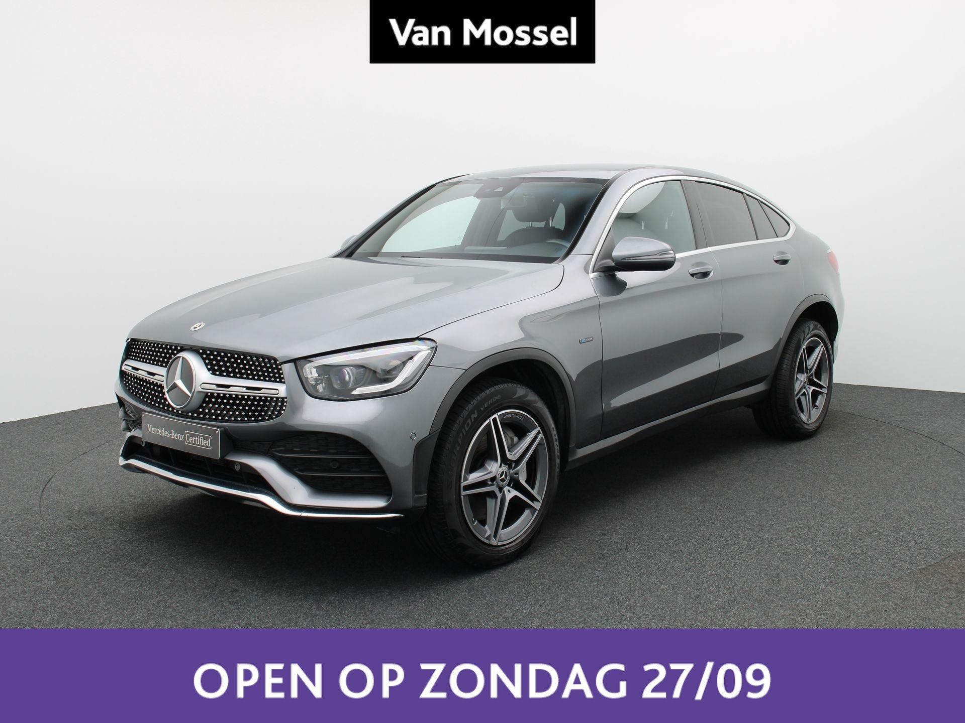 Mercedes-Benz GLC 300 de 4MATIC Coupé + AMG LINE + BURMESTE, Autos, Cuir, Argent ou Gris, 143 kW, Euro 6