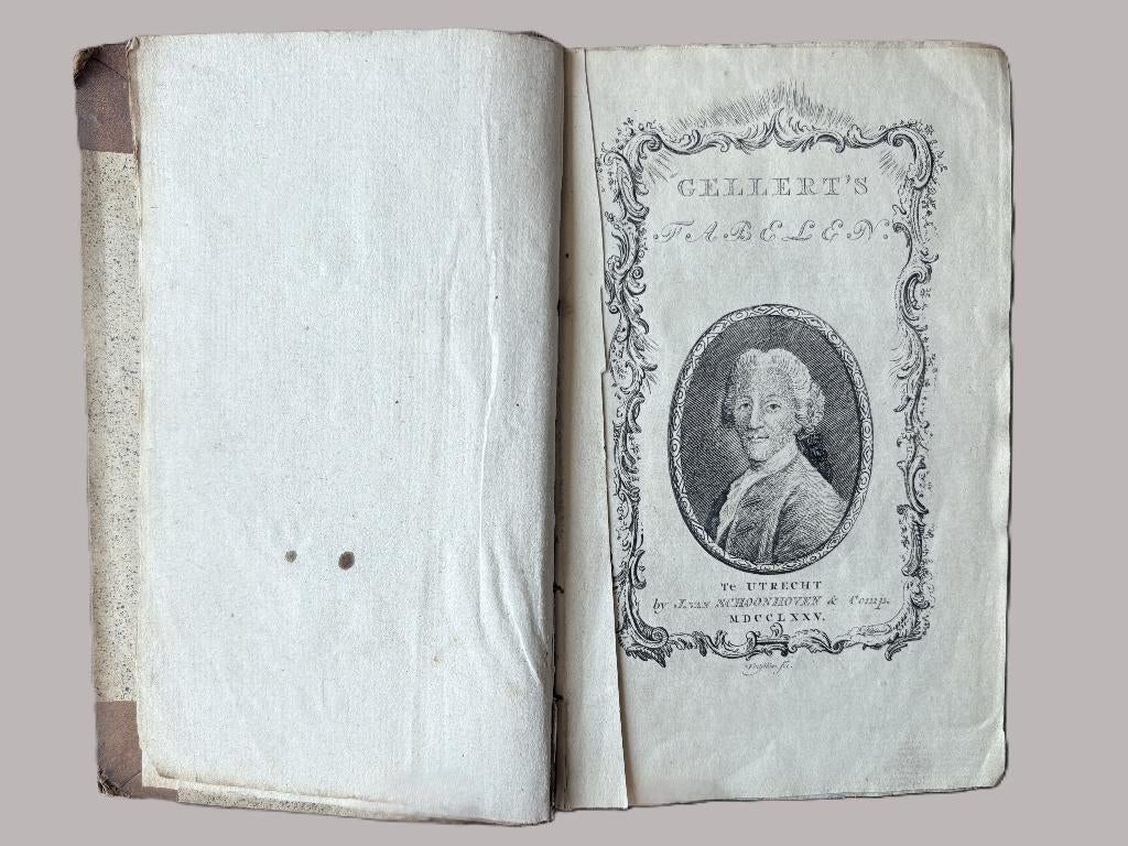 (1775) Gellert’s Fabelen – C.F. Gellert - 8 gravures, Antiek en Kunst, Verzenden, C.F. Gellert