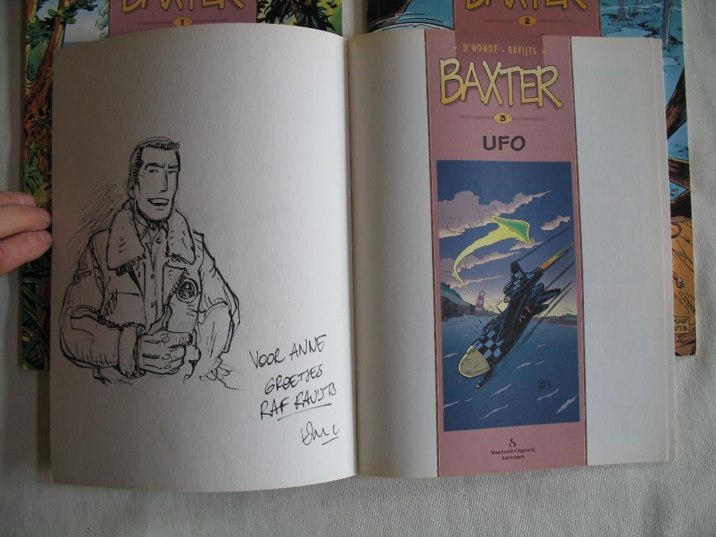 Baxter,1ste druk, complete reeks met dedicace in nr 3, Boeken, Stripverhalen, Complete serie of reeks, Ophalen of Verzenden, Zo goed als nieuw
