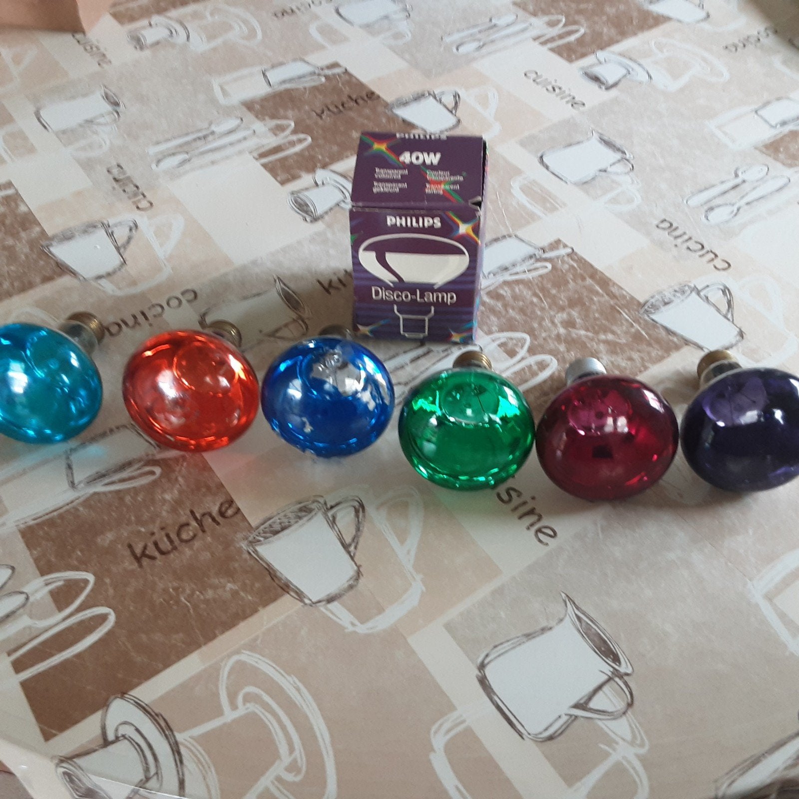 6 Retro Disco lampen, Ophalen of Verzenden, Gebruikt