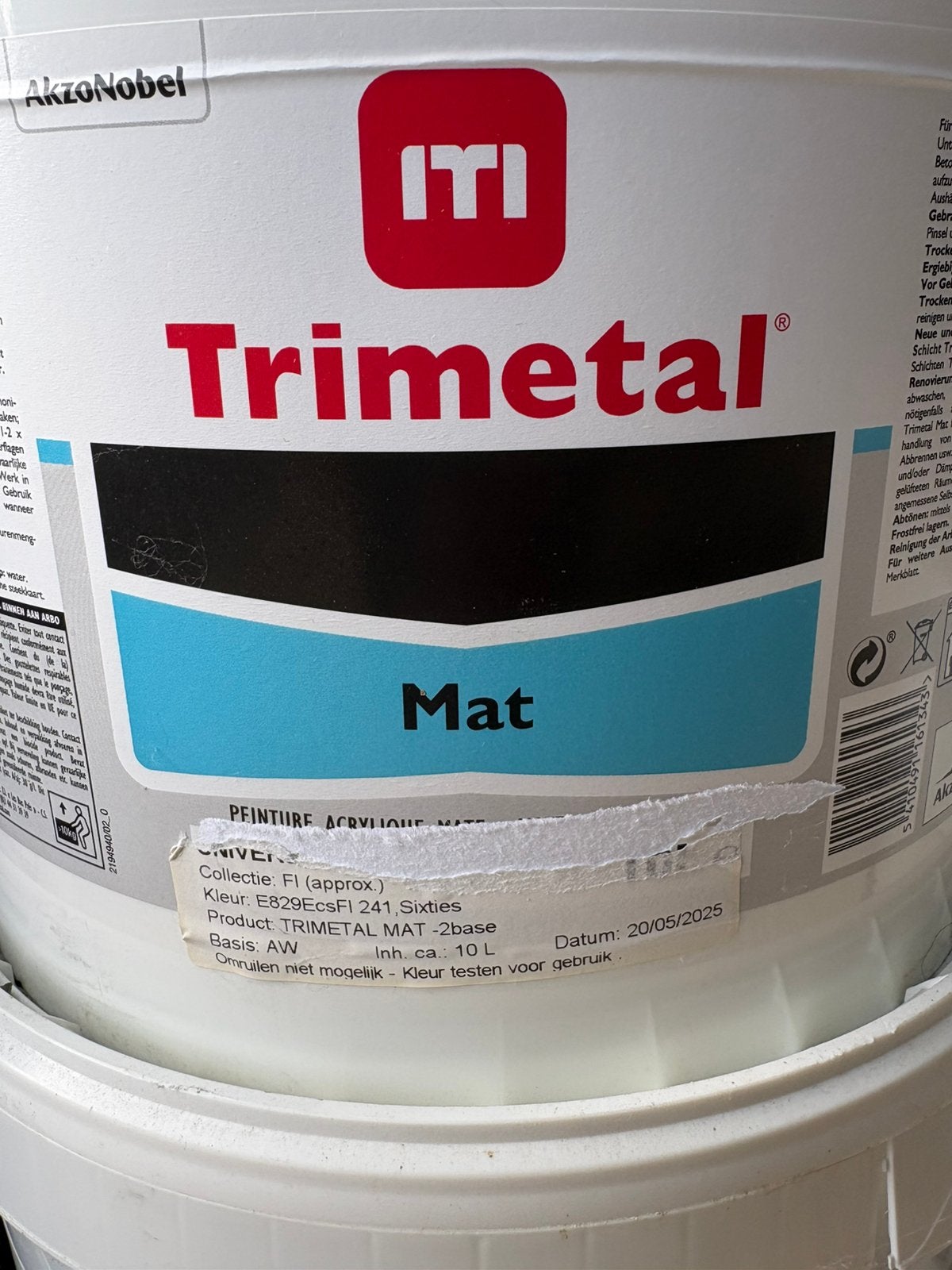 Trimetal Mat frisse heldere groentint, Enlèvement, Comme neuf