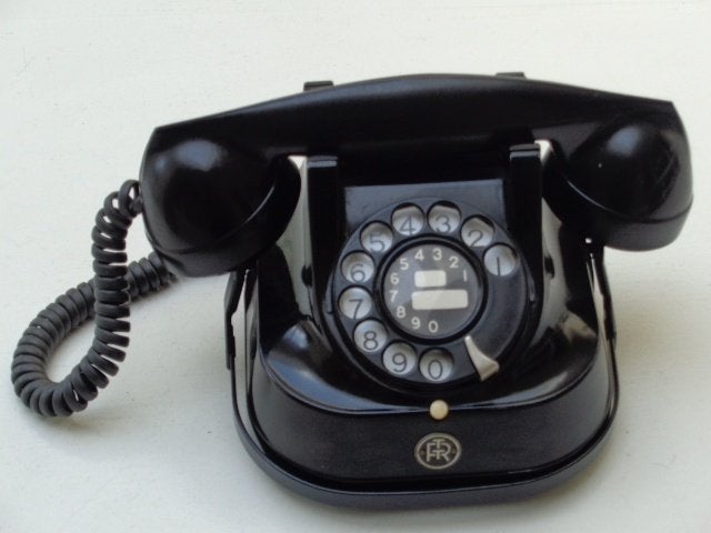 Oude telefoon met Draaischijf RTT uit 1956, Ophalen of Verzenden, Gebruikt, Bakeliet