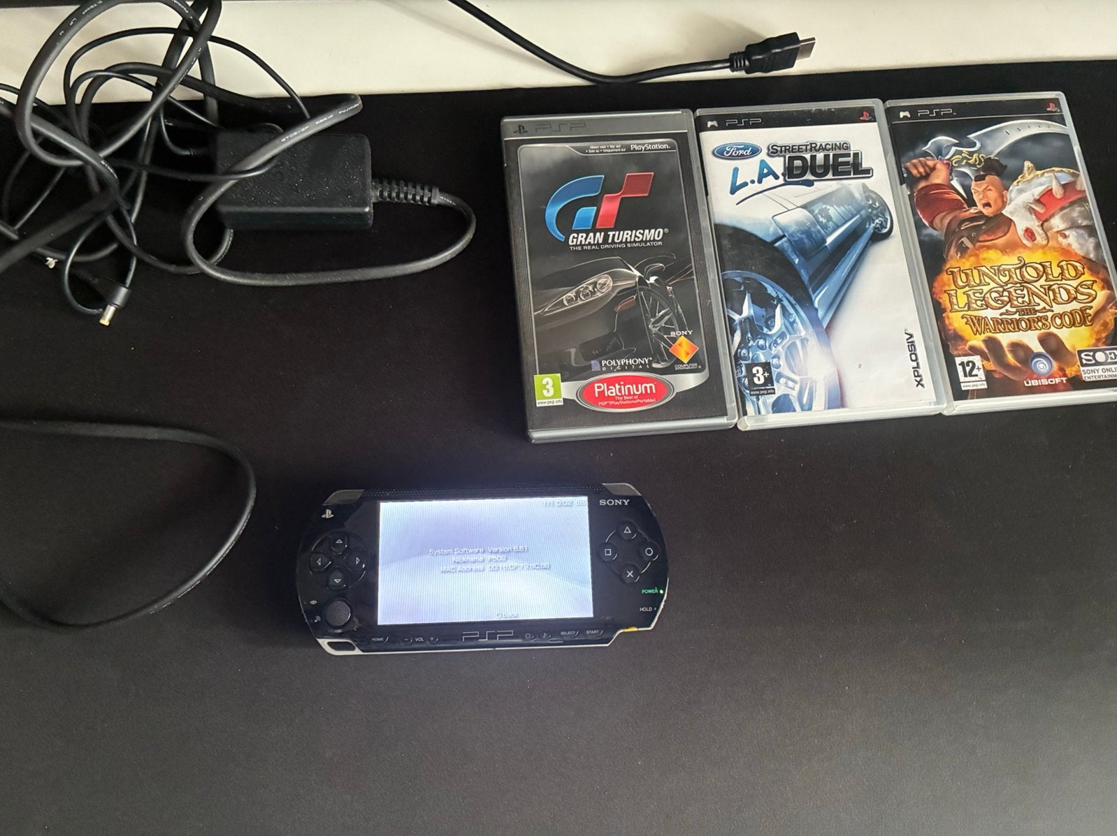 PSP 1st gen (PSP-1000) + 3 games – 90€, Games en Spelcomputers, Spelcomputers | Sony PSP, Zo goed als nieuw, PSP, Ophalen of Verzenden