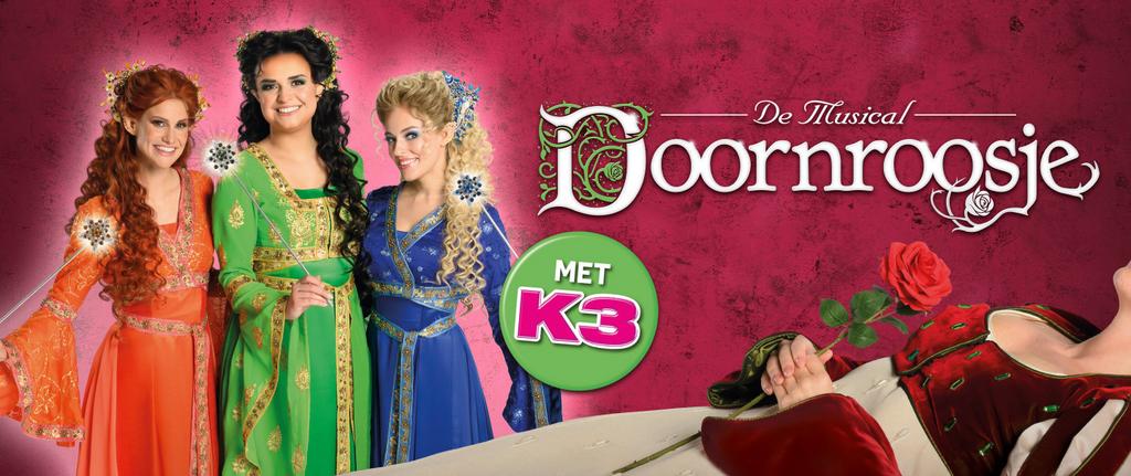 4 tickets Doornroosje The Musical met k3, Augustus