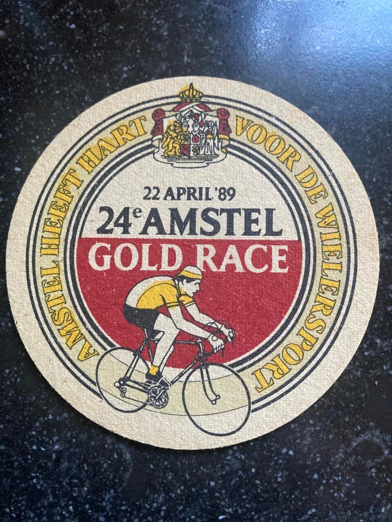 Bierviltje Amstel Gold Race 22/4/1989, Verzamelen, Biermerken, Ophalen of Verzenden, Zo goed als nieuw, Amstel