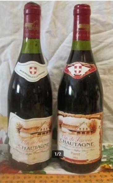 2x Vin de Savoie - Chautagne - Pinot - 1994, Frankrijk, Ophalen of Verzenden, Zo goed als nieuw, Rode wijn