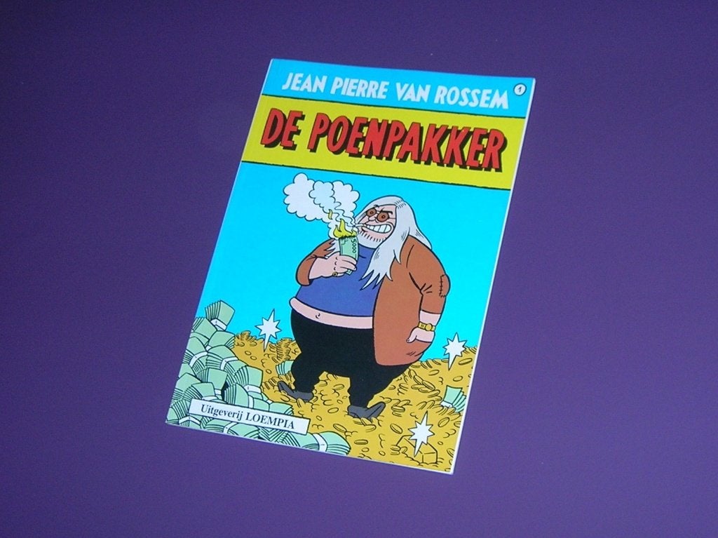 Stripverhaal Jean Pierre Van Rossem De Poenpakker, Une BD, Enlèvement, Utilisé