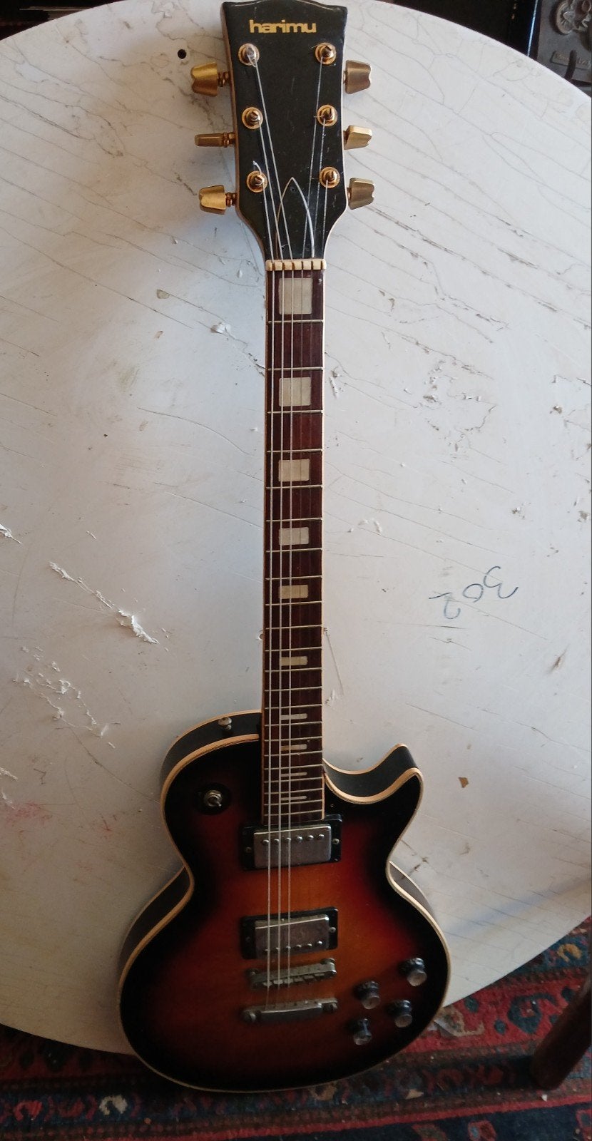 Guitare électrique Harimu EG 300 - Style Vintage Les Paul, Musique & Instruments, Enlèvement, Utilisé, Semi-solid body, Autres marques