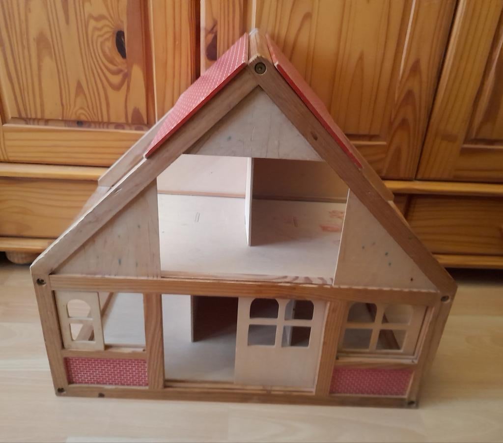 Maison de poupées en bois + petits meubles, Maison de poupées