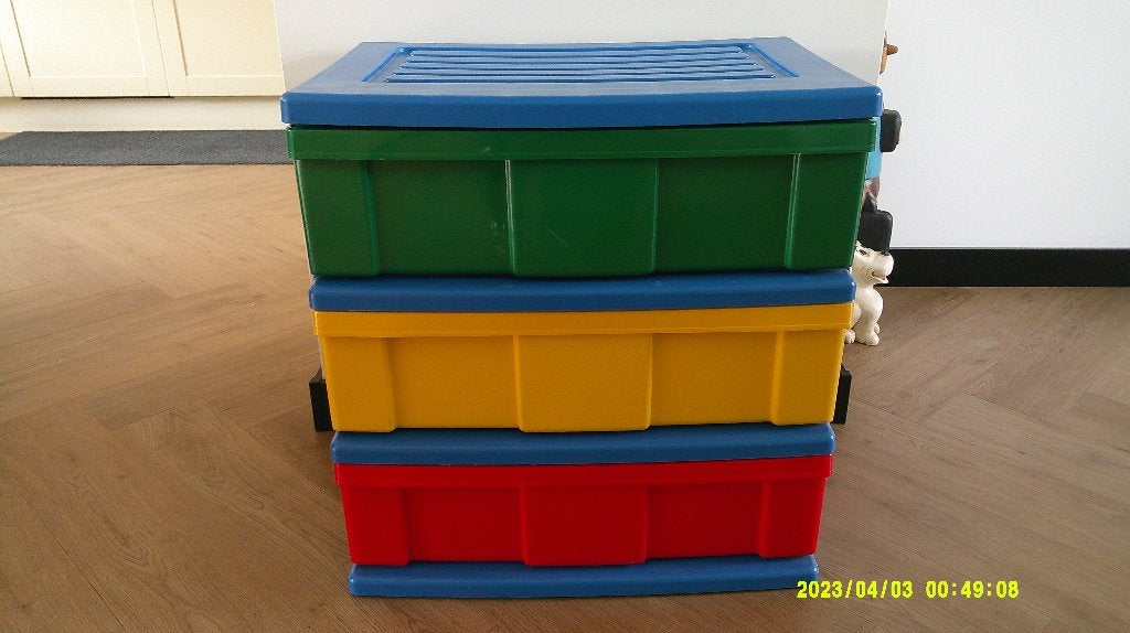 Ladekastje met 3 lades voor Lego of Duplo of speelgoed., Huis en Inrichting, Kasten | Ladekasten, Ophalen, Kunststof, 50 tot 100 cm