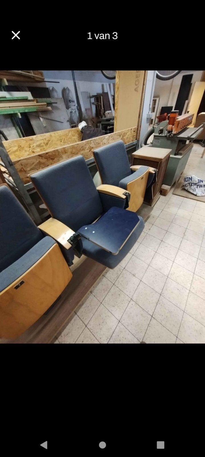zetels auditorium stoelen bank, Huis en Inrichting, Ophalen