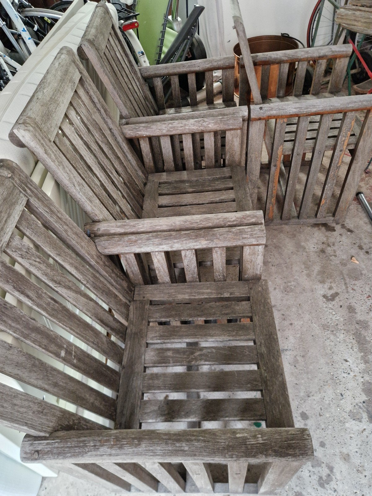 6 tuinstoelen teak, Tuin en Terras, Tuinstoelen, Ophalen