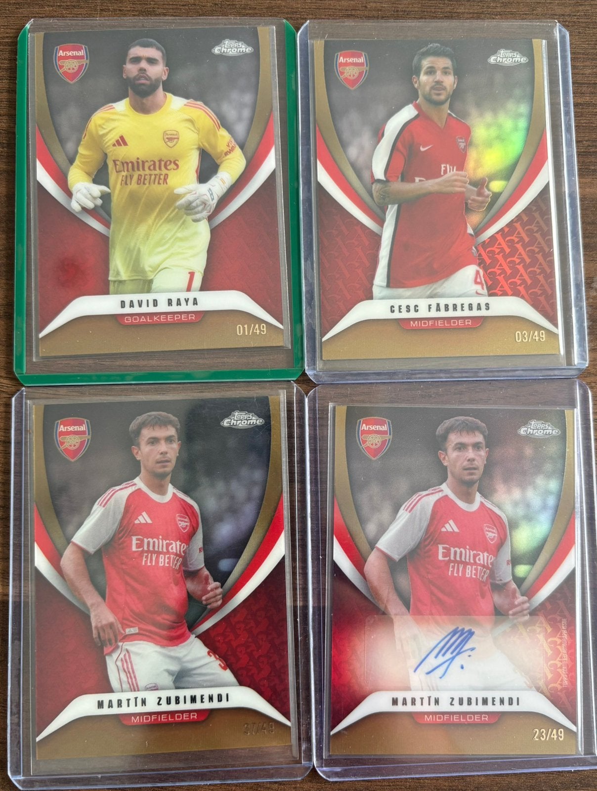 Topps Chrome Arsenal 25/26 Zubimendi,Raya,Fabregas, Ophalen of Verzenden, Zo goed als nieuw