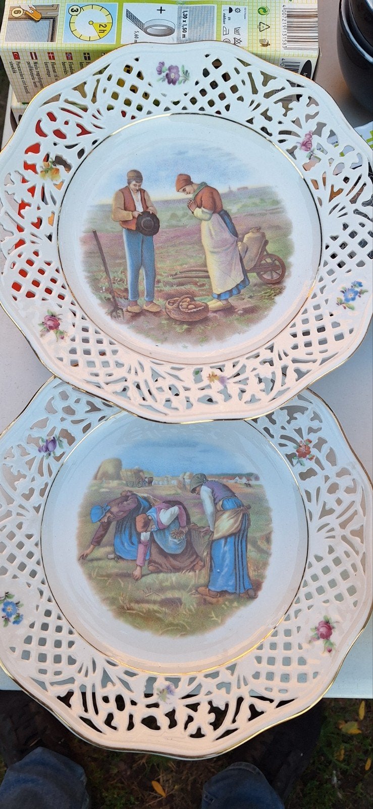 antieke borden, Ophalen