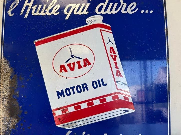 Vintage Avia Motorolie Reclamebord, Verzamelen