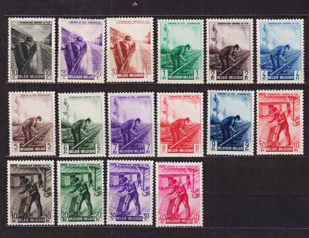 Belgique Chemin de fer 1945-46 entre TR264 et TR286 *, Timbres & Monnaies, Timbres | Europe | Belgique, Trace d'autocollant, Non oblitéré