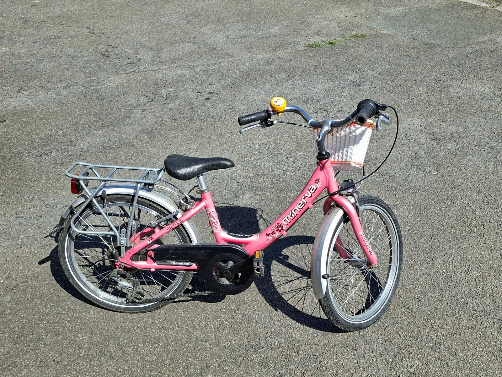 Minerva fiets voor meisjes van 6-10 jaar, Ophalen, Gebruikt, Velgrem, Versnellingen