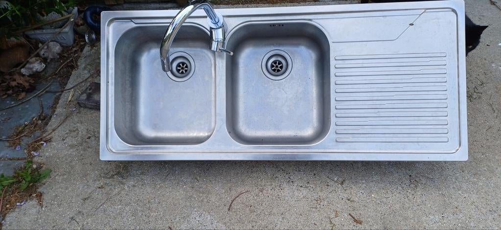 Dubbele wasbak, Huis en Inrichting, Keuken | Keukenelementen, Ophalen