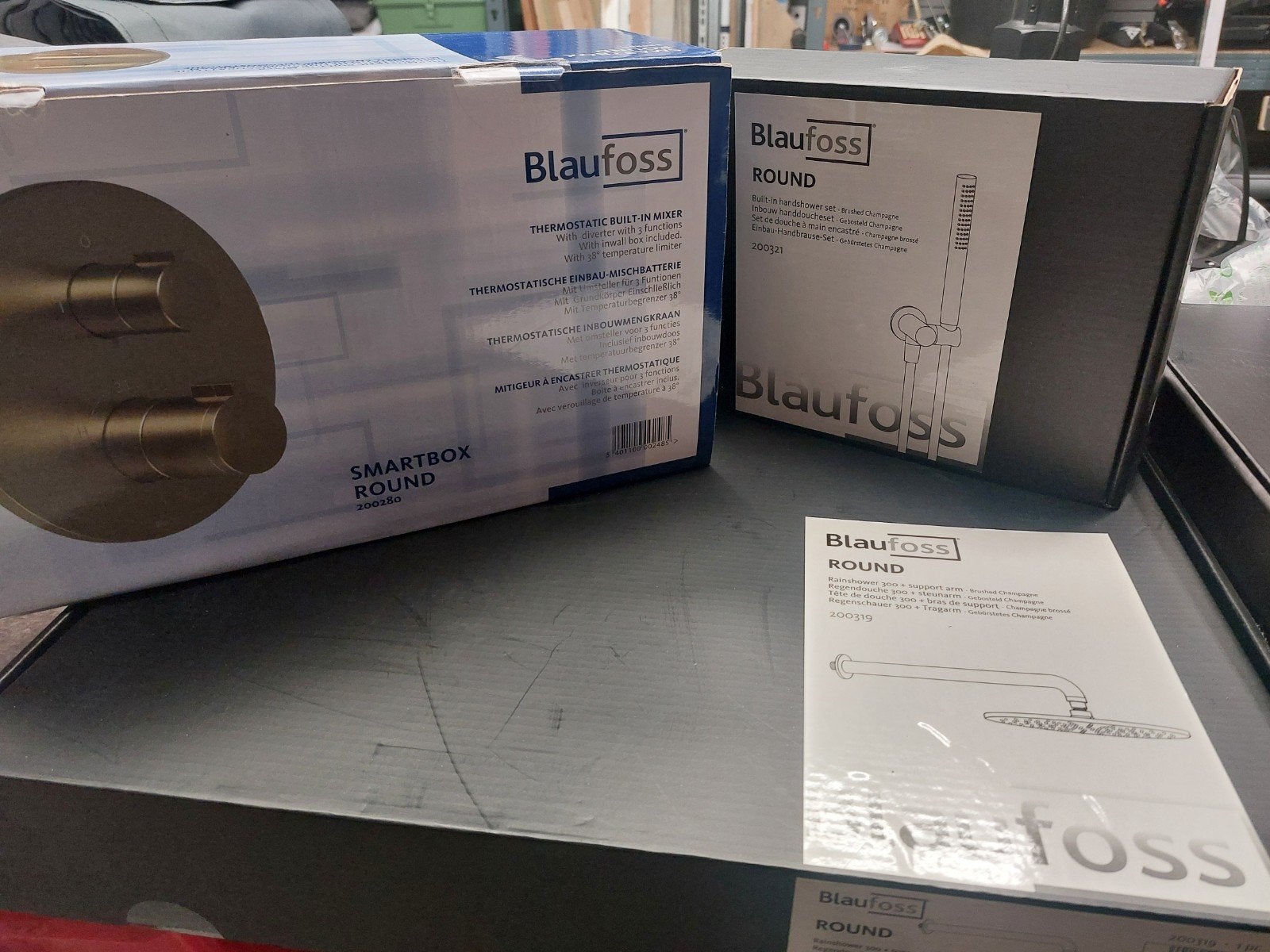 Inbouw douche- en Badkraan Blaufoss Brushed Goldrose, Enlèvement ou Envoi, Neuf