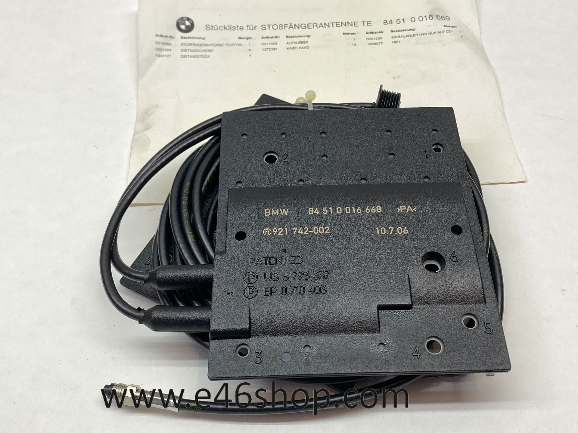 ACHTERAF IN TE BOUWEN BUMPER ANTENNE BMW 84510016669, Enlèvement ou Envoi, -, -, -