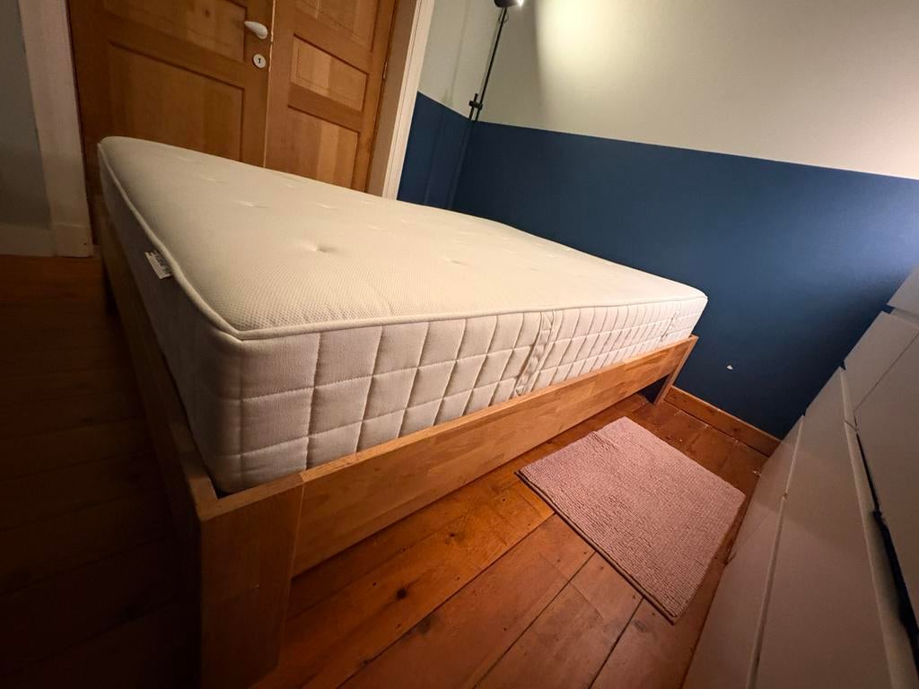 Matelas 140 x 200 Ikea Hyllestad, Ophalen, Gebruikt, Wit, Tweepersoons