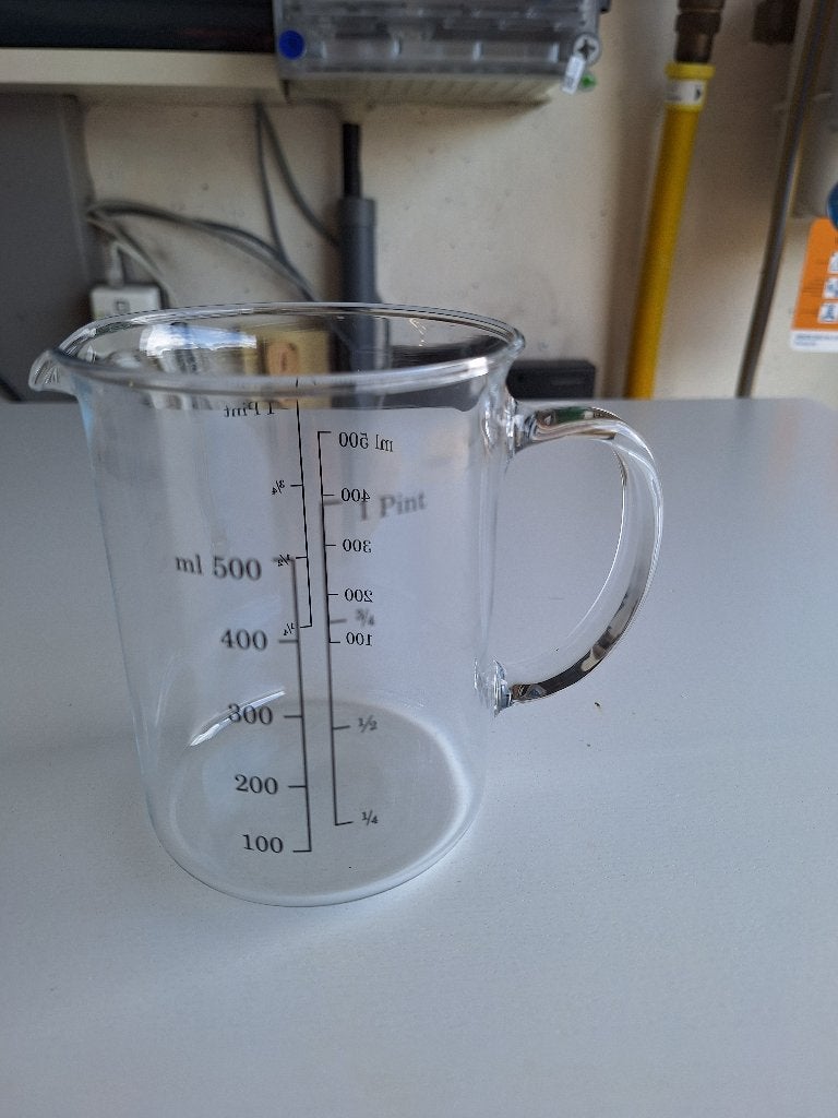 Maatbeker, Ophalen, Nieuw, Glas