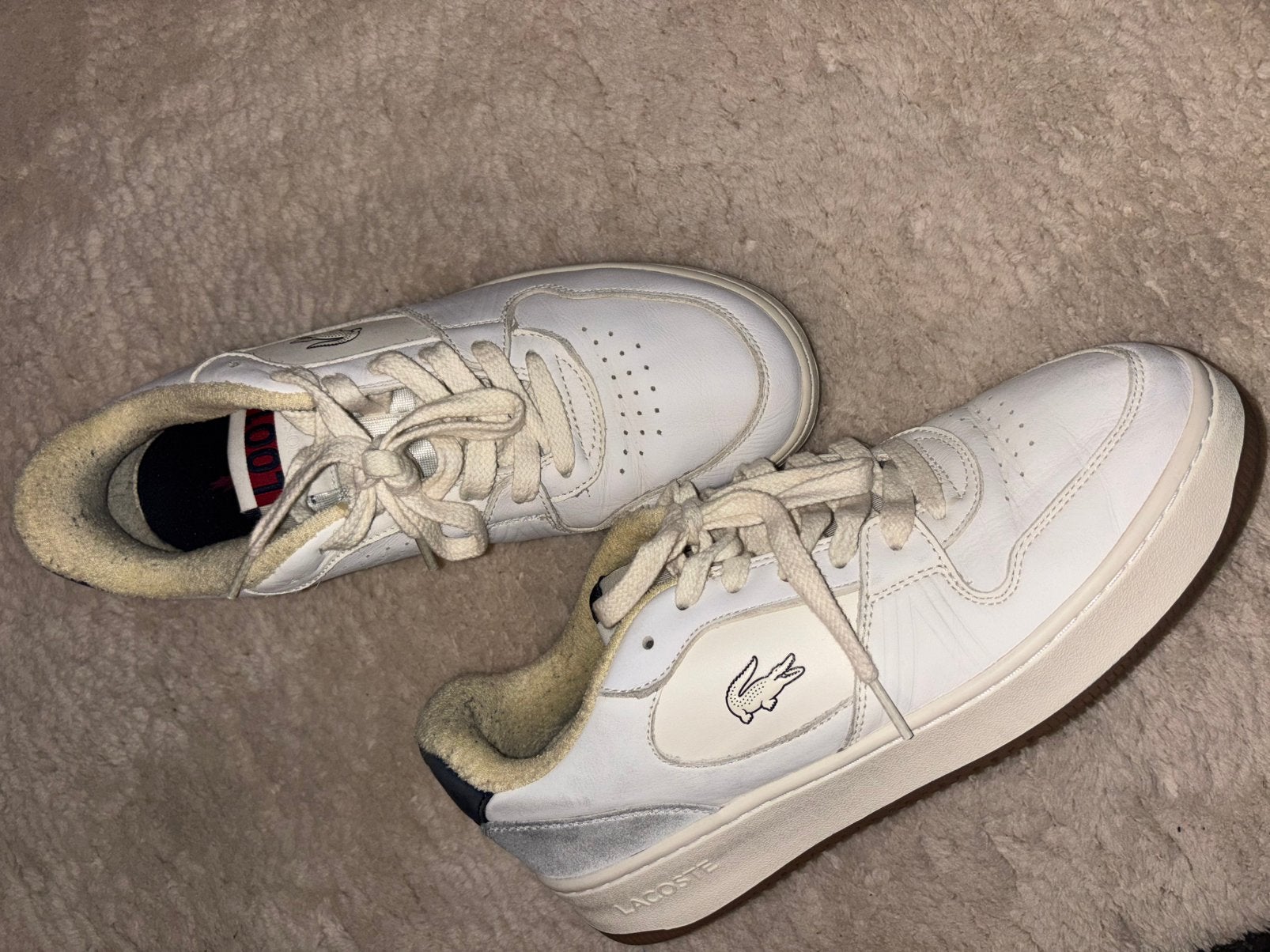 Lacoste L001, Enlèvement ou Envoi, Comme neuf, Blanc, Baskets