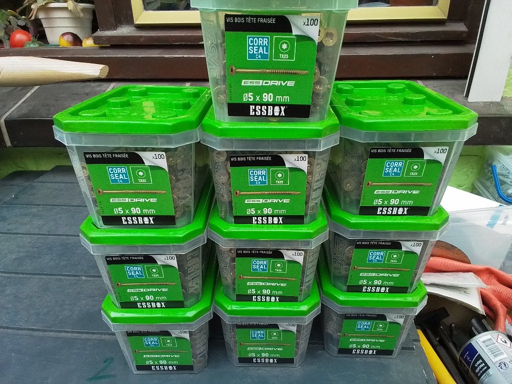 10 boîtes de vis à bois  5 x 90mm, Enlèvement