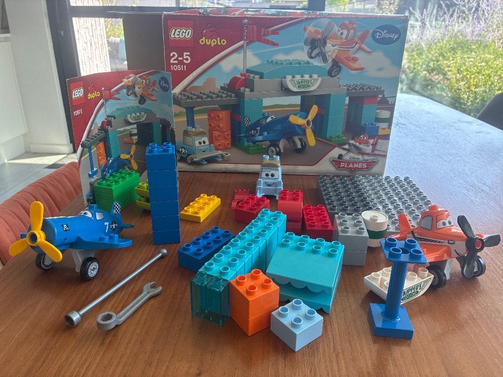 Skippers vliegschool - Duplo 10511, Ophalen, Compleet, Zo goed als nieuw, Complete set