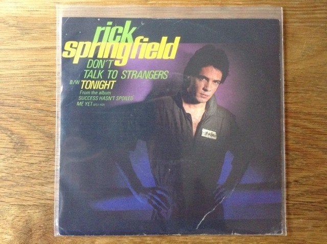 single rick springfield, 7 inch, Ophalen of Verzenden, Beschermende buitenhoes, Rock en Metal