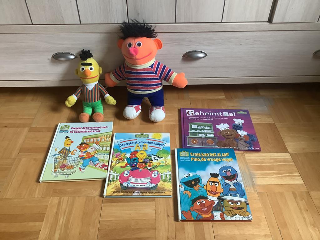 Mooi pakket Sesamstraat met boeken en knuffels, Boeken, Complete serie of reeks, Ophalen of Verzenden, Gelezen