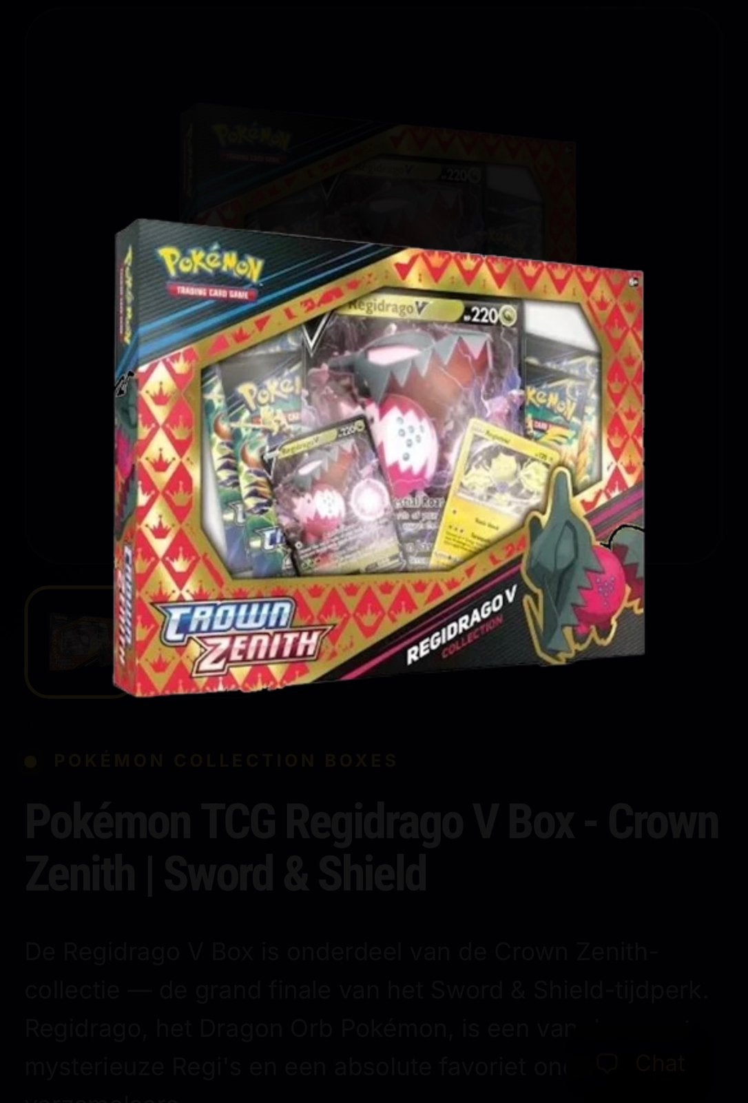 Pokémon TCG Regidrago V Box - Crown Zenith | Sword & Shield, Verzenden, Nieuw