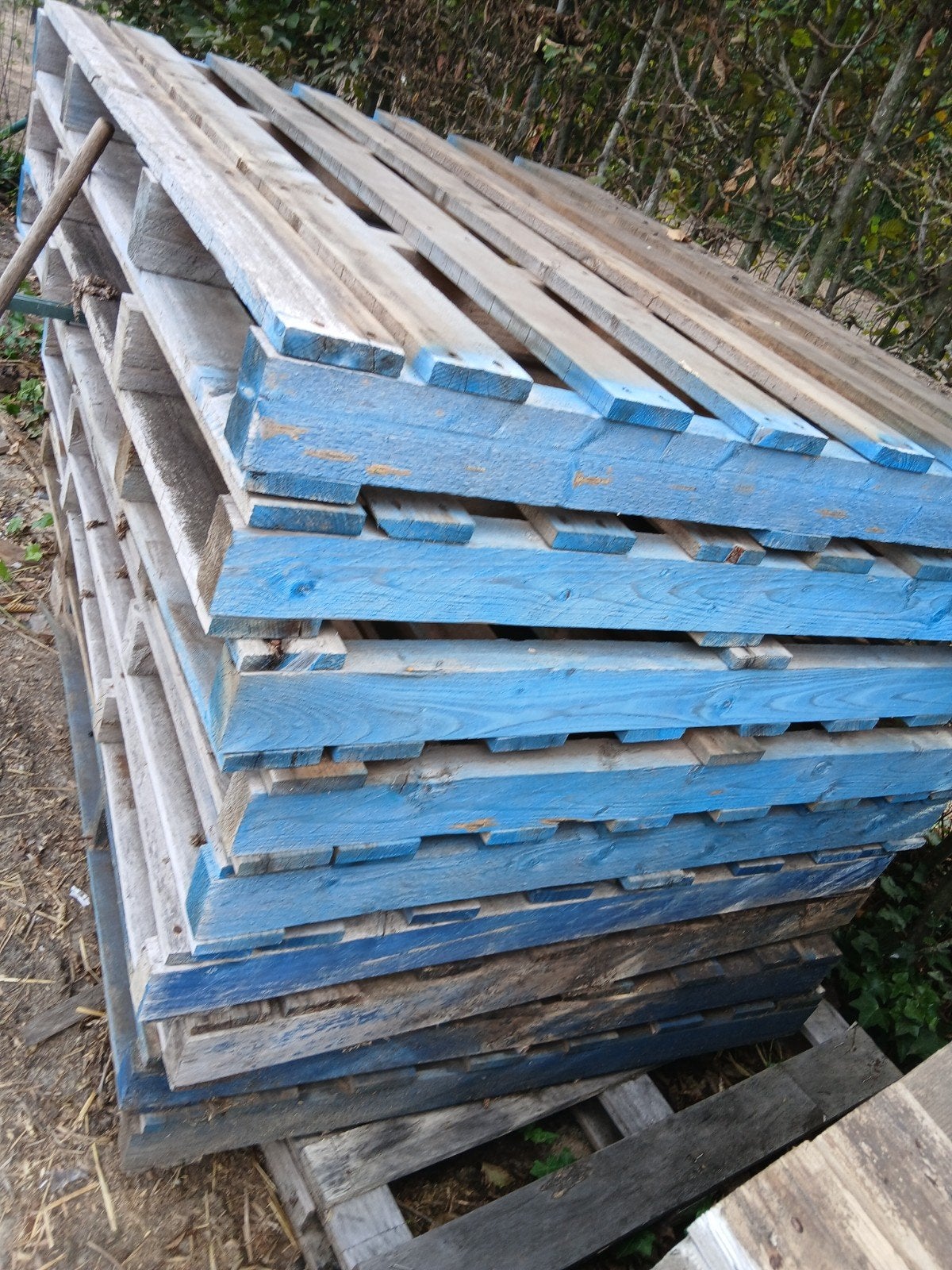 pile de 2 grandes palettes, Enlèvement