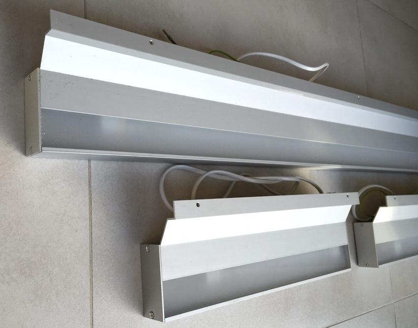 LUXE DESIGN LAMPEN, ALUMINIUM ARMATUUR VR. BADKAMERKASTEN, Ophalen of Verzenden, Nieuw, Glas, Wastafel