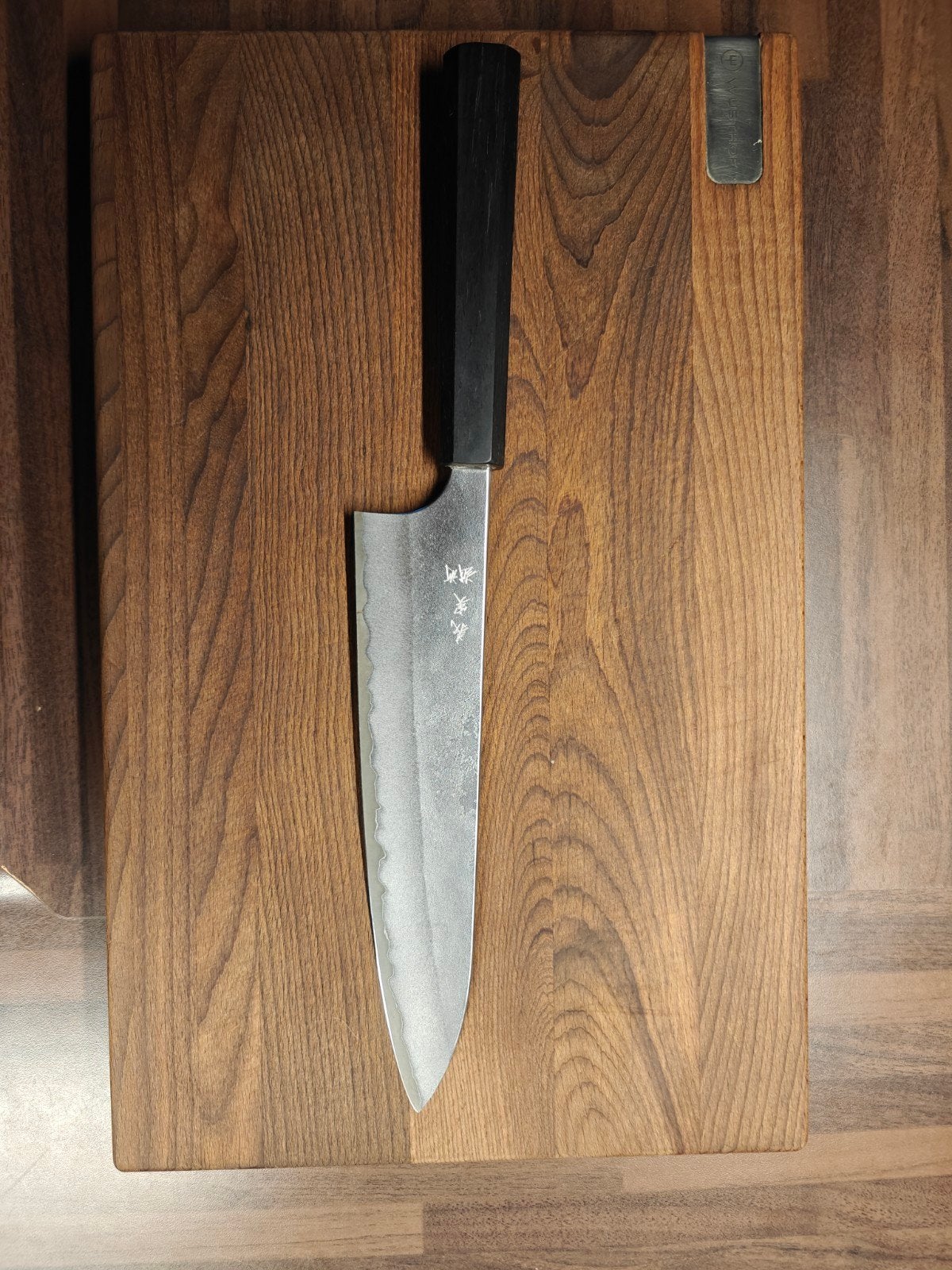 Yoshimi Kato Aogami Super Nashiji 21 cm gyuto, Huis en Inrichting, Keuken | Bestek, Zo goed als nieuw, Ophalen