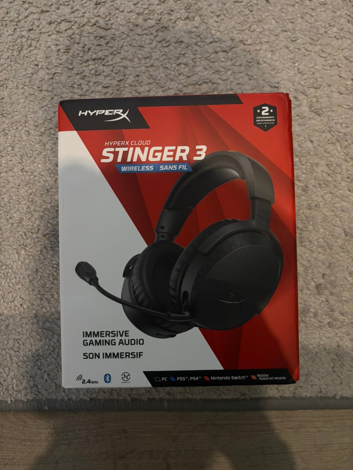 Casque de jeu sans fil HyperX Cloud Stinger 3, Enlèvement, Casque gamer, Neuf, Sans fil