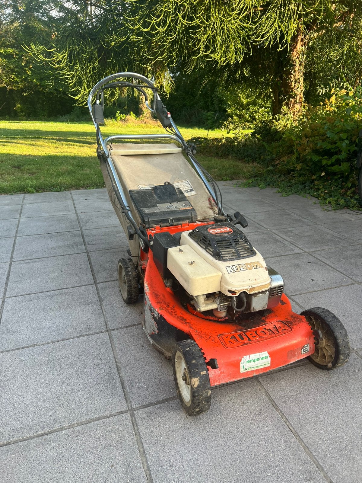 Kubota W5021 grasmaaier, Ophalen, Gebruikt, Benzine-grasmaaier, Elektrische starter