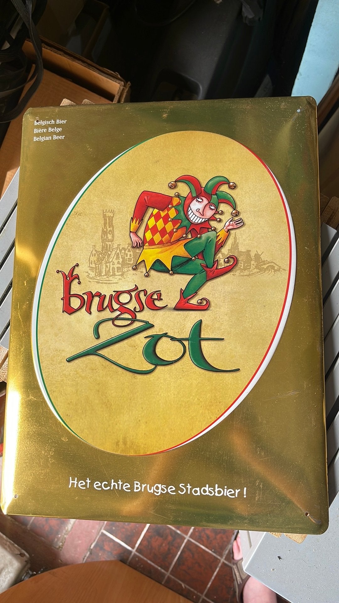Brugse Zot bier reklame bord nieuw, Verzamelen, Ophalen of Verzenden, Zo goed als nieuw