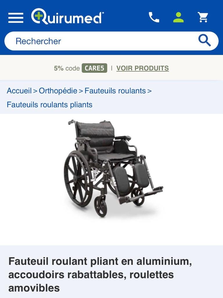 Rolstoel, Diversen, Rolstoelen, Nieuw, Handbewogen rolstoel, Inklapbaar, Ophalen
