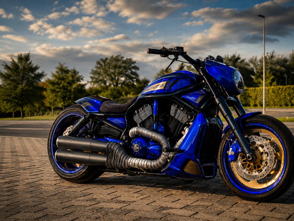 Harley V-Rod Porsche Custom by Cult-Werk – Unique Build, 2 cilinders, Gebruikt, Particulier, Meer dan 35 kW