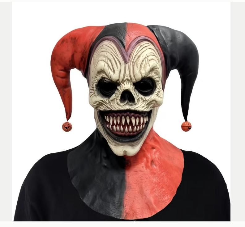 Menacing Clown / Nar Demoon full face latex masker, Verzenden, Nieuw