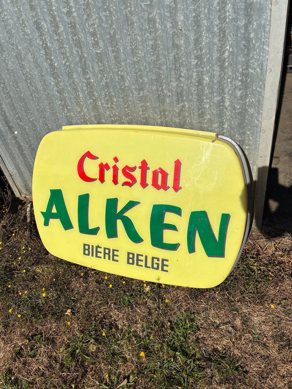 Reclame Cristal Alken, Verzamelen, Merken en Reclamevoorwerpen, Ophalen, Gebruikt, Lichtbak of (neon) lamp