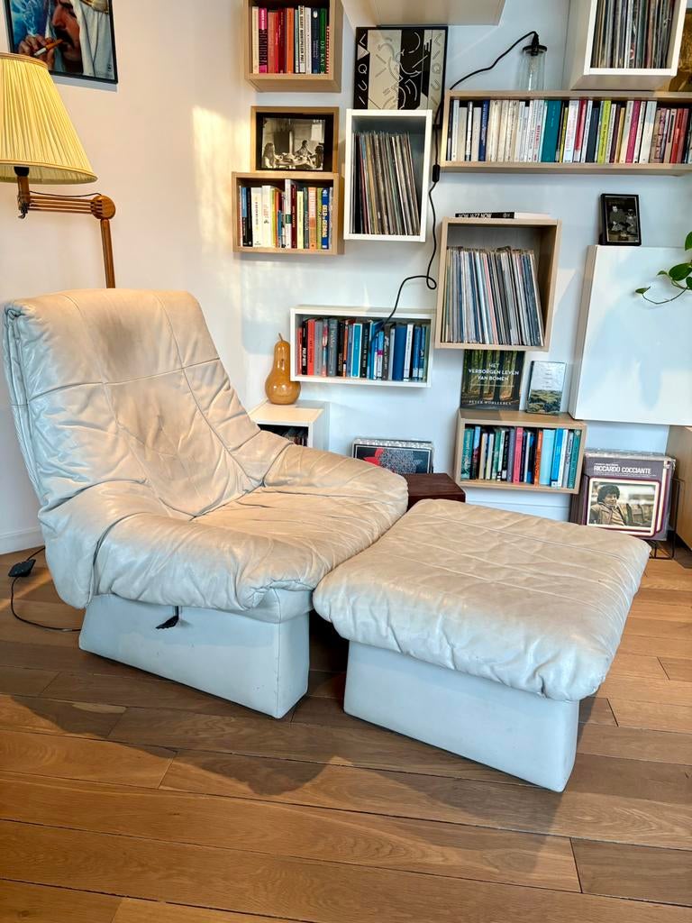 Vintage rolf benz lounge fauteuil, Huis en Inrichting, Ophalen, Gebruikt, Leer