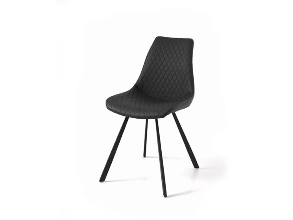 Stoelen - donkergrijs - 6 stuks, Huis en Inrichting, Ophalen, Gebruikt, Leer, Grijs