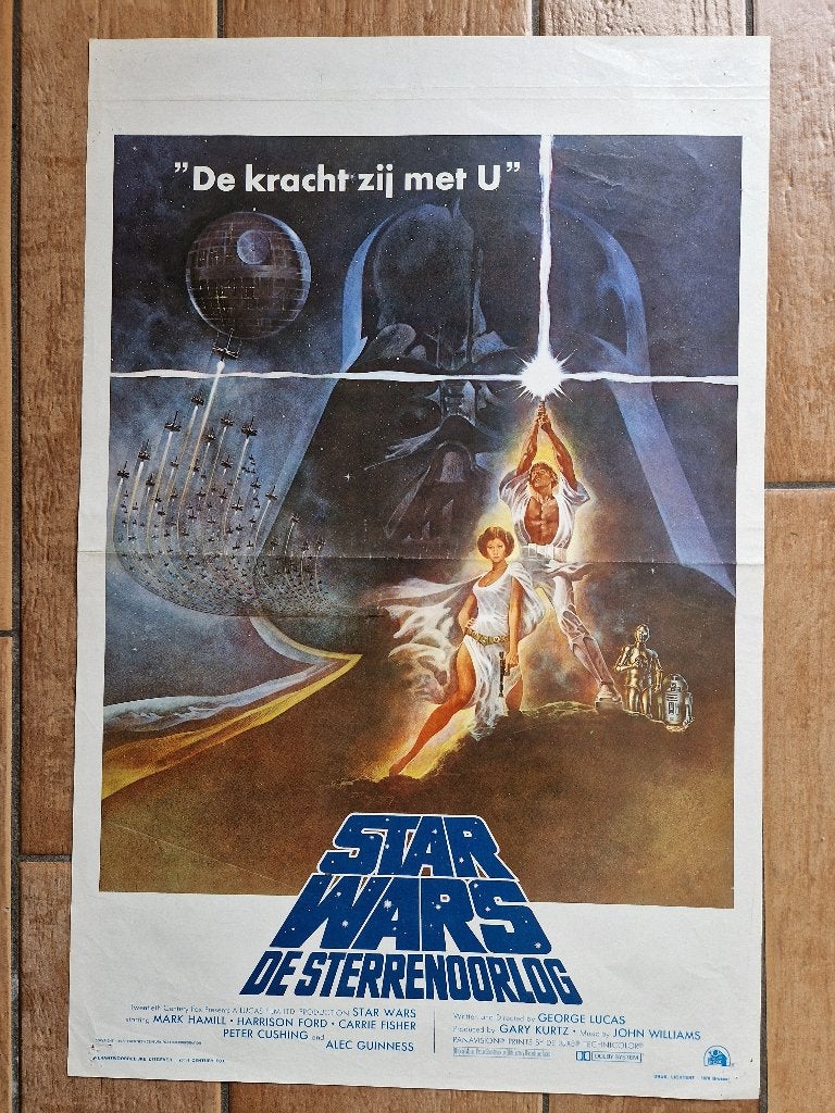 filmaffiche Star Wars 1 1977 George Lucas filmposter, Enlèvement ou Envoi, Rectangulaire vertical, A1 jusqu'à A3, Comme neuf
