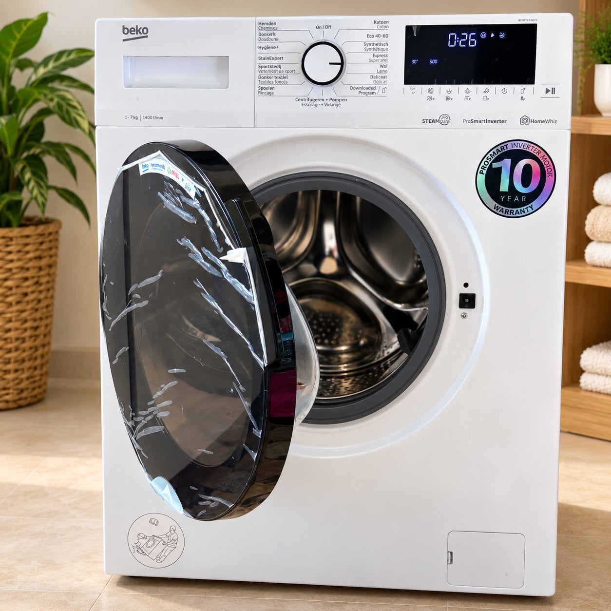 Machine à laver Beko 7 kg – 1400 tr/min – ProSmart Inverter, Electroménager, Enlèvement, Comme neuf