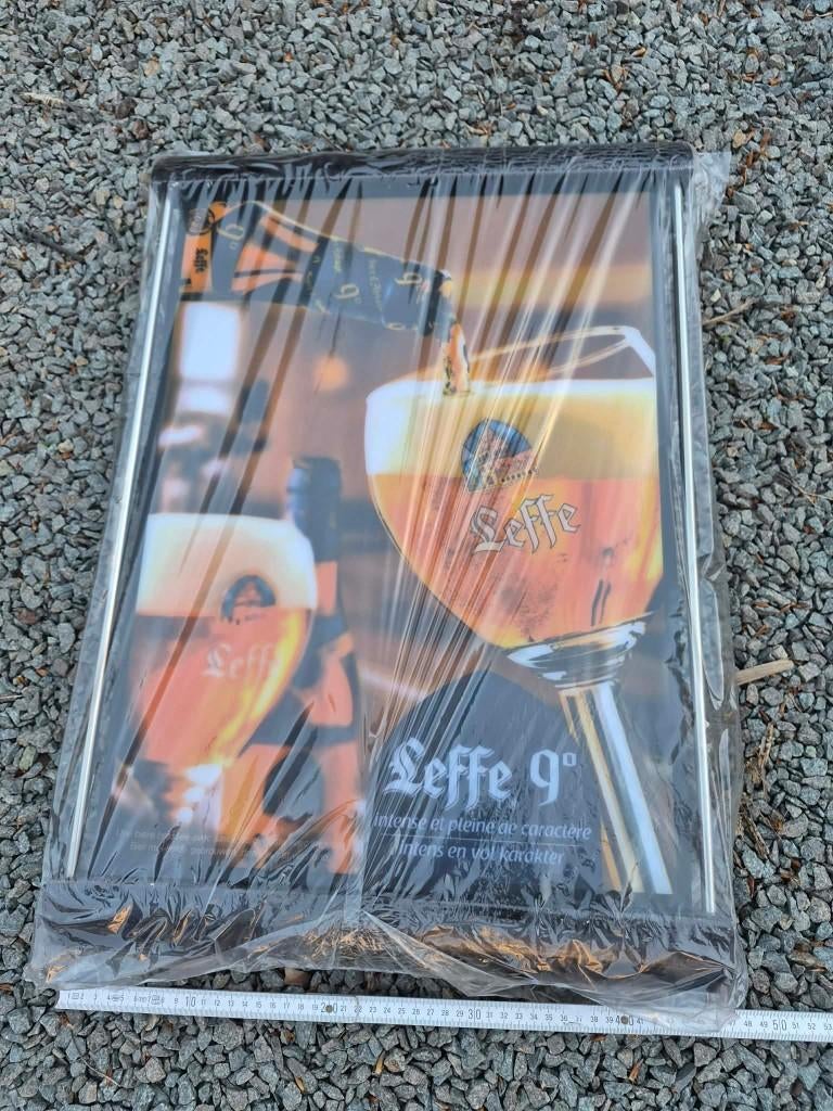 Leffe 9 lichtbord, Ophalen, Nieuw, Reclamebord, Plaat of Schild, Leffe