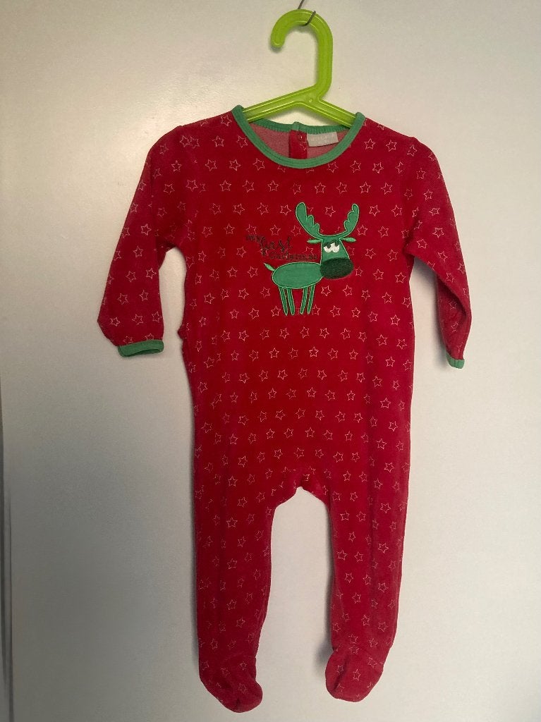 rode velours kerstpyjama "Wiplala" 18mnd/maat 86, Kinderen en Baby's, Nacht- of Onderkleding, Jongetje of Meisje, Ophalen of Verzenden